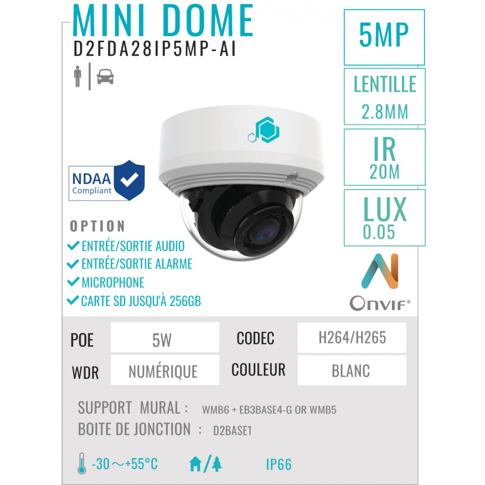 Caméra - D2FDA28IP5MP-AI - Alarme Caméra Surveillance (ACS) 