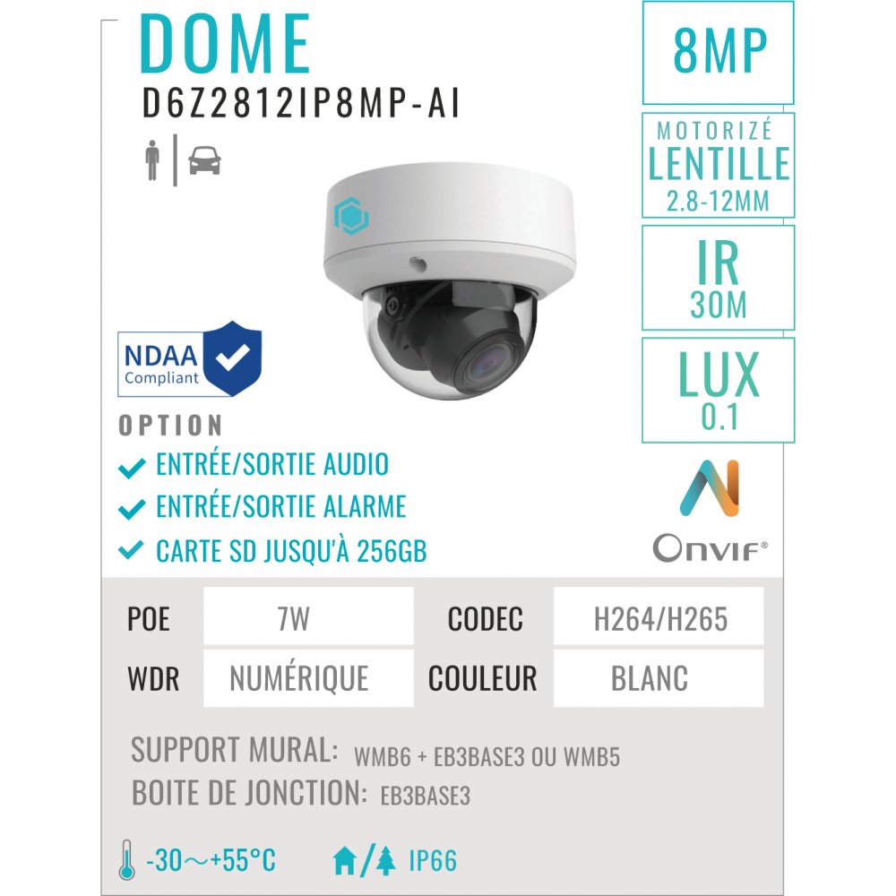 Caméra -  D6Z2812IP8MP-AI - Alarme Caméra Surveillance (ACS) 
