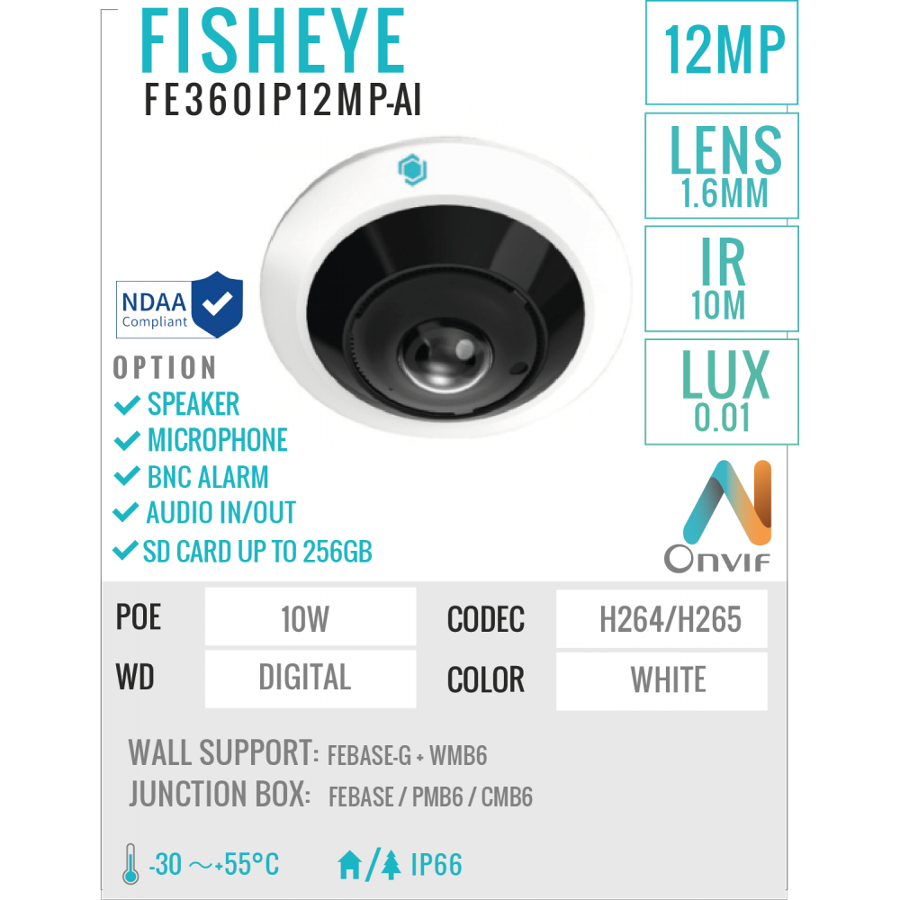 Caméra - FE360IP12MP - Alarme Caméra Surveillance (ACS) 